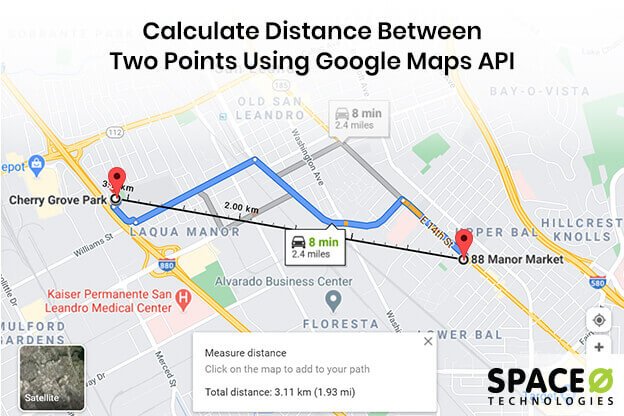 Calculate Distance Between Two Points Google Maps API Android 1 